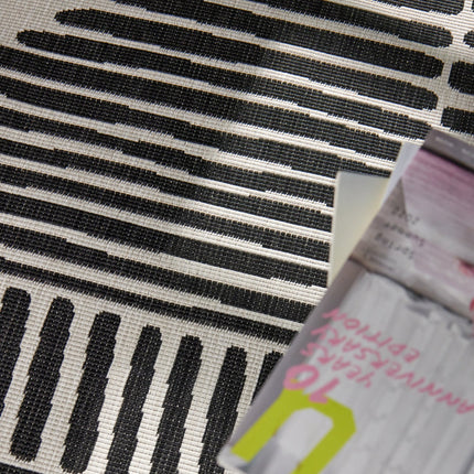 Vloerkleed Bounds Rond - Zwart Wit