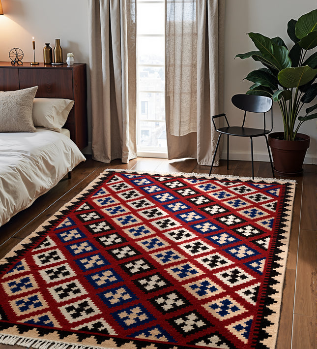 Vloerkleed Rami Rechthoekig - Creme Multicolor
