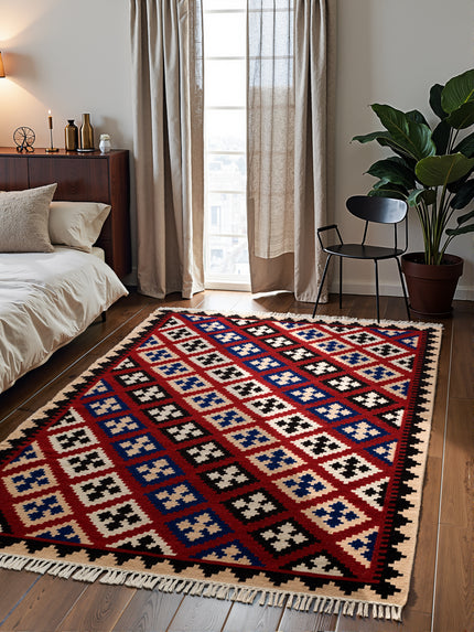 Vloerkleed Rami Rechthoekig - Creme Multicolor