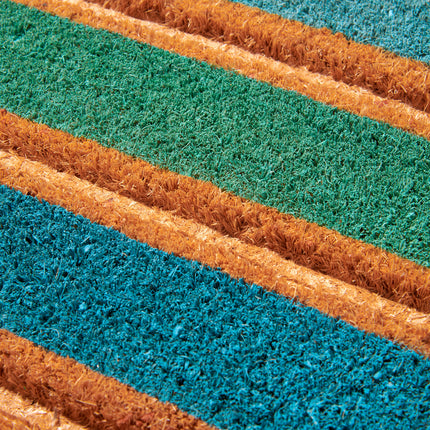 Vloerkleed Kokos Colorful Stripes Rechthoekig - Kleurrijk