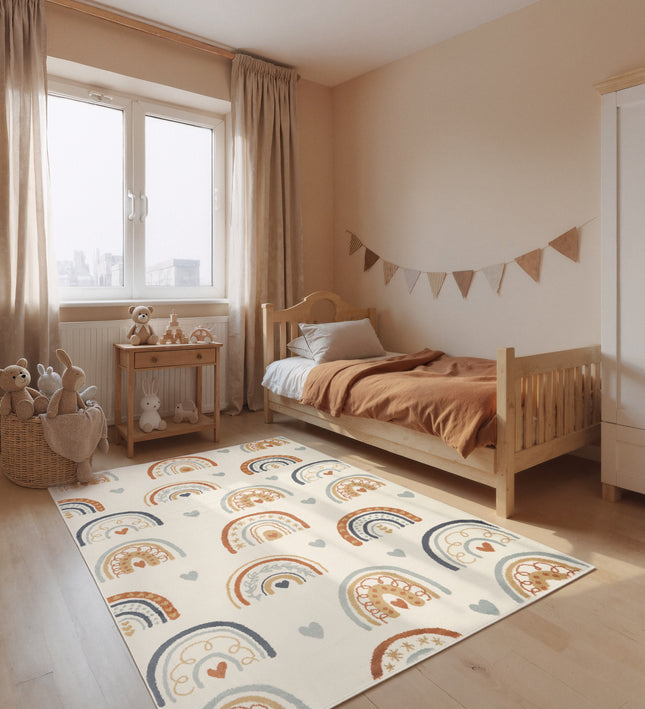 Vloerkleed Bowie Rechthoekig - Creme Multicolor