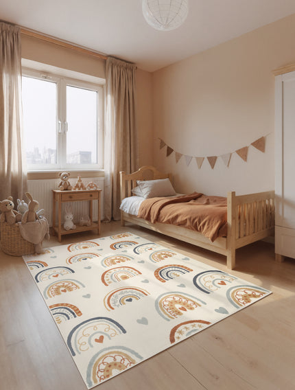 Vloerkleed Bowie Rechthoekig - Creme Multicolor
