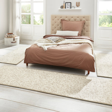 Vloerkleed Wolly Bedomranding - creme