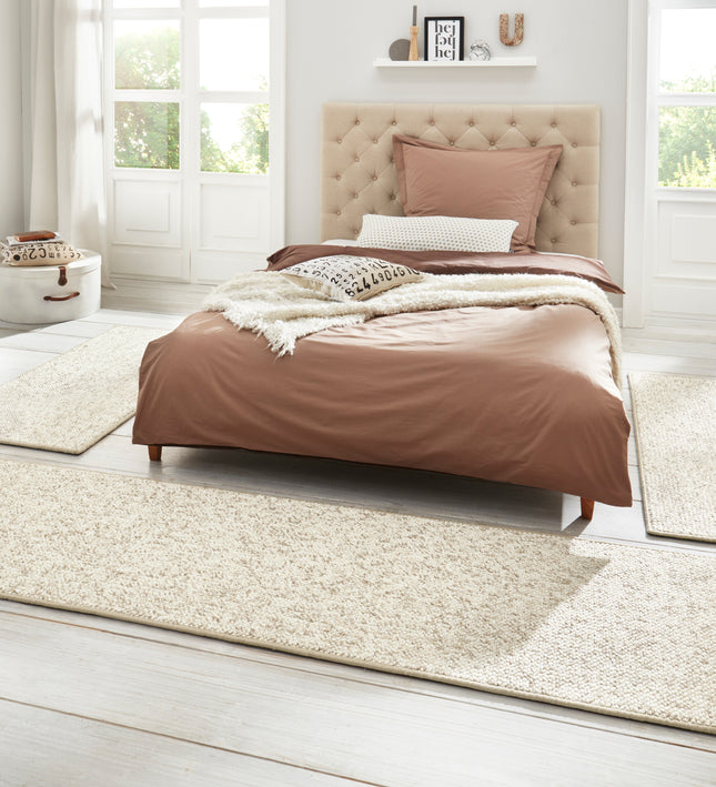 Vloerkleed Wolly Bedomranding - creme