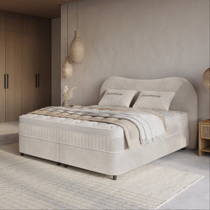 Boxspring met Opbergruimte - Arcus - Off-White