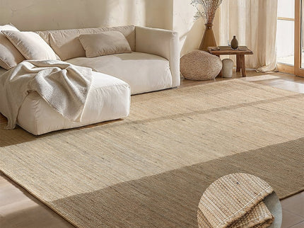 Dhaka Jute Wol Katoen Vloerkleed  - Naturel