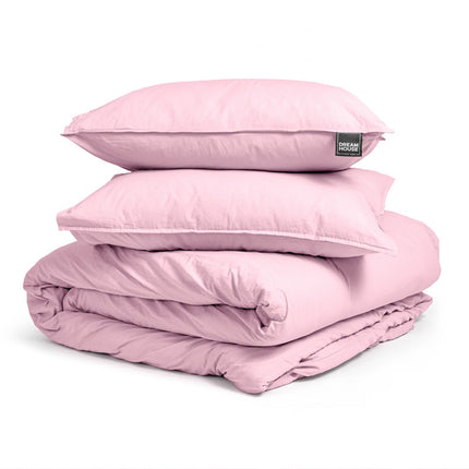 Dreamhouse Dekbedovertrek Katoen - Stone Washed - Roze - 140 x 200/220 cm