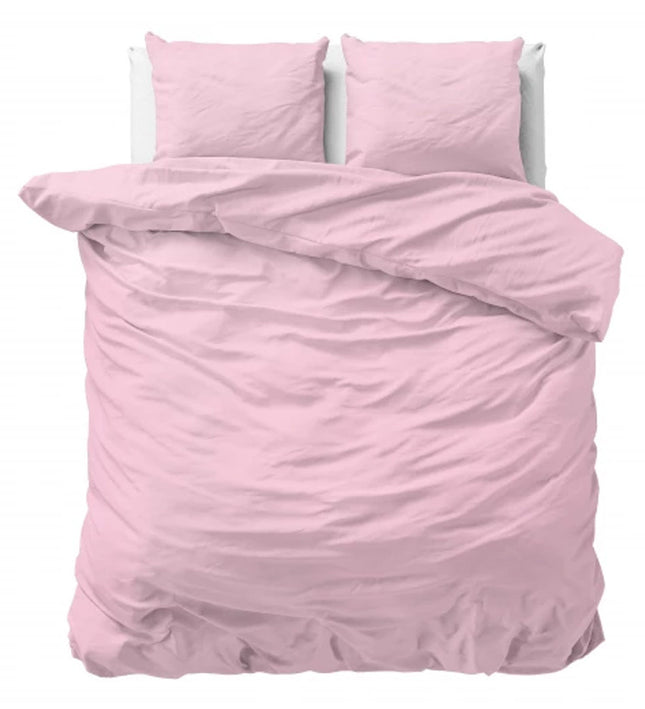 Dreamhouse Dekbedovertrek Katoen - Stone Washed - Roze - 140 x 200/220 cm