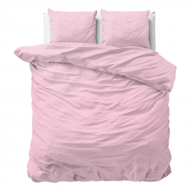 Dreamhouse Dekbedovertrek Katoen - Stone Washed - Roze - 140 x 200/220 cm