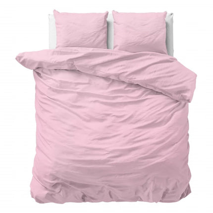 Dreamhouse Dekbedovertrek Katoen - Stone Washed - Roze - 140 x 200/220 cm