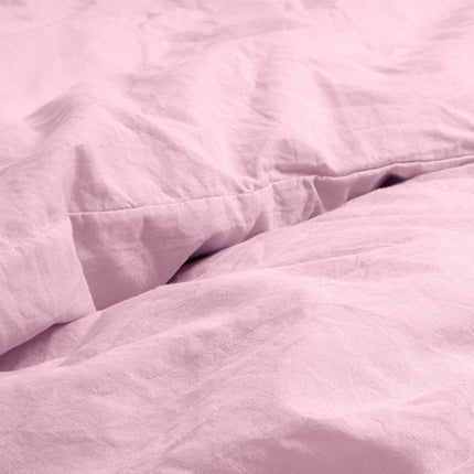 Dreamhouse Dekbedovertrek Katoen - Stone Washed - Roze - 140 x 200/220 cm
