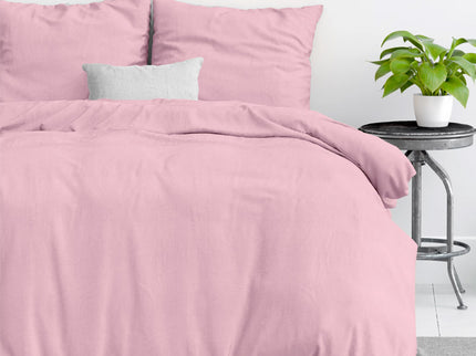 Dreamhouse Dekbedovertrek Katoen - Stone Washed - Roze - 140 x 200/220 cm