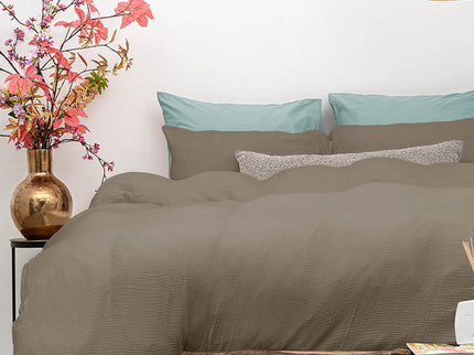 Dreamhouse Dekbedovertrek Mousseline Percale Katoen - Taupe