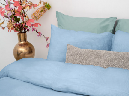 Dreamhouse Dekbedovertrek Percale-Katoen - Mousseline - Blauw