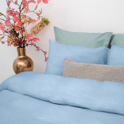 Dreamhouse Dekbedovertrek Percale-Katoen - Mousseline - Blauw