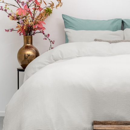 Dreamhouse Dekbedovertrek Percale-Katoen - Mousseline - Off White