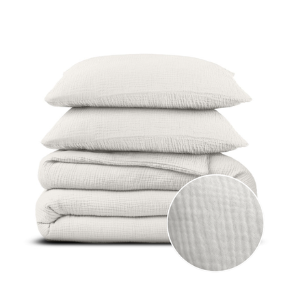 Dreamhouse Dekbedovertrek Percale-Katoen - Mousseline - Off White