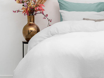 Dreamhouse Dekbedovertrek Percale-Katoen - Mousseline - Wit