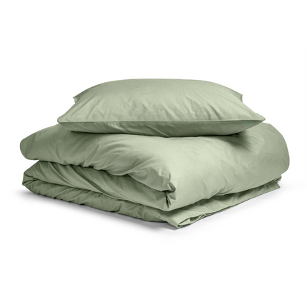 Dreamhouse Dekbedovertrek Percale Katoen Uni - Jade Groen
