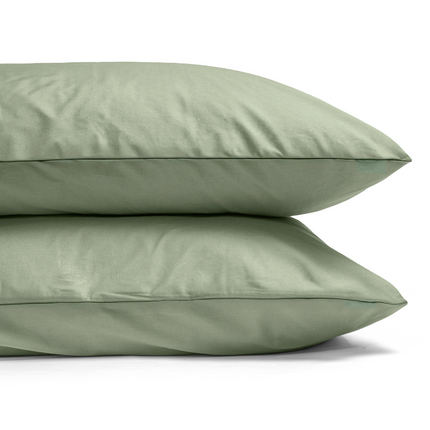 Dreamhouse Dekbedovertrek Percale Katoen Uni - Jade Groen
