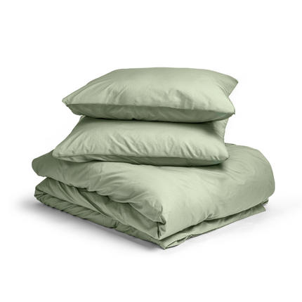 Dreamhouse Dekbedovertrek Percale Katoen Uni - Jade Groen