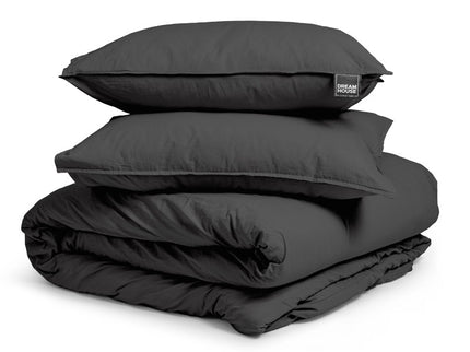 Dreamhouse Dekbedovertrek Stone Washed - Antraciet