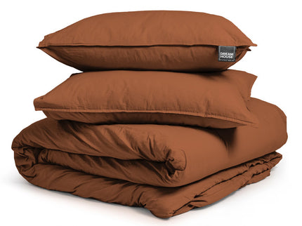 Dreamhouse Dekbedovertrek Stone Washed - Bruin