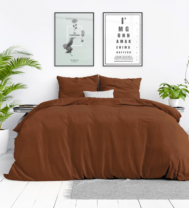 Dreamhouse Dekbedovertrek Stone Washed - Bruin