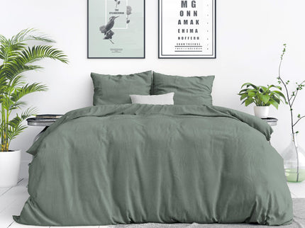 Dreamhouse Dekbedovertrek Stone Washed - Groen