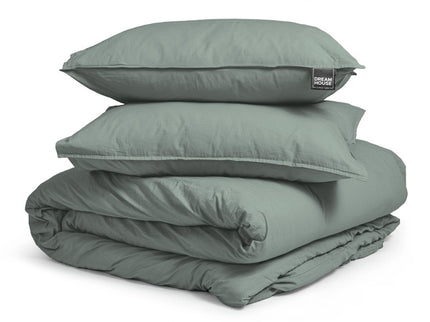 Dreamhouse Dekbedovertrek Stone Washed - Groen
