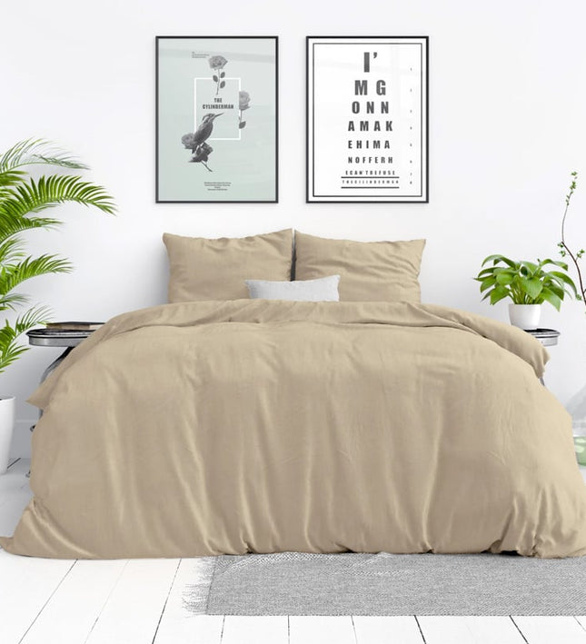 Dreamhouse Dekbedovertrek Stone Washed - Zand