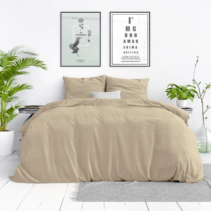 Dreamhouse Dekbedovertrek Stone Washed - Zand