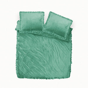 Dreamhouse Dekbedovertrek Velvet Ruffles - Groen