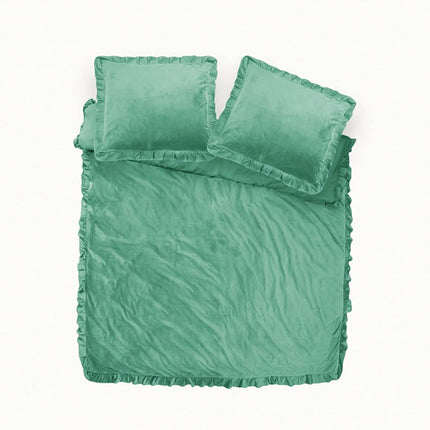 Dreamhouse Dekbedovertrek Velvet Ruffles - Groen
