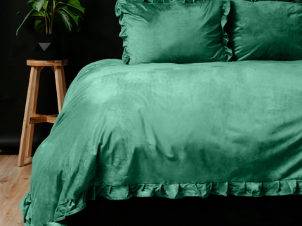 Dreamhouse Dekbedovertrek Velvet Ruffles - Groen