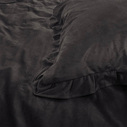 Dreamhouse Dekbedovertrek Velvet Ruffles  - Zwart