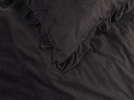 Dreamhouse Dekbedovertrek Velvet Ruffles  - Zwart