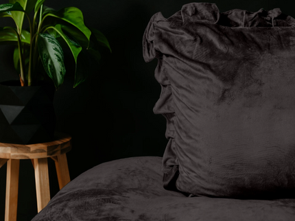 Dreamhouse Dekbedovertrek Velvet Ruffles  - Zwart