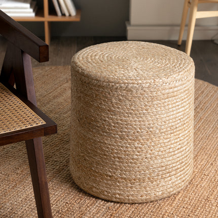 Vloerkleed Pouf Looma Rechthoekig - Natuurlijk goud