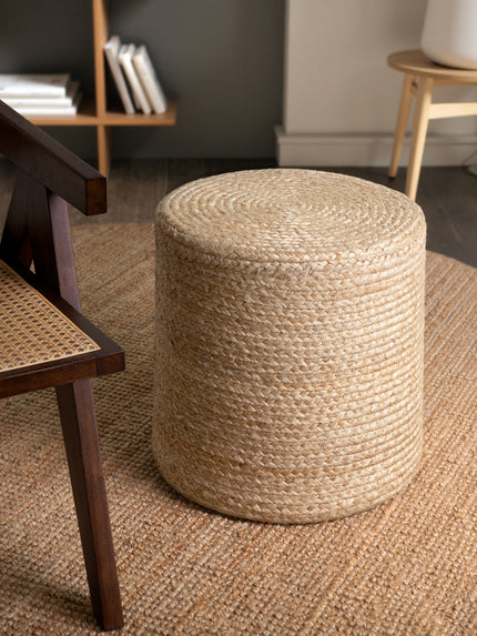 Vloerkleed Pouf Looma Rechthoekig - Natuurlijk goud