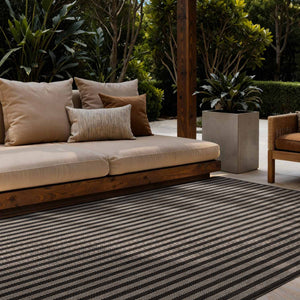 Vloerkleed Linley Rechthoekig - Zwart Wit