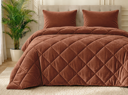 Easy Dekbed Zonder Overtrek - Velvet - Mocha Mousse