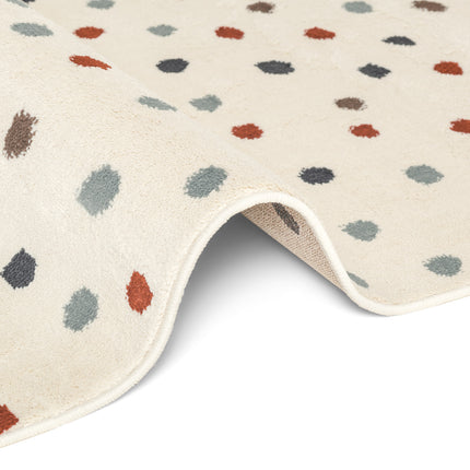 Vloerkleed Konfetti Rechthoekig - Creme Multicolor