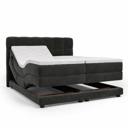 Elektrische Boxspring Lucca - Zwart