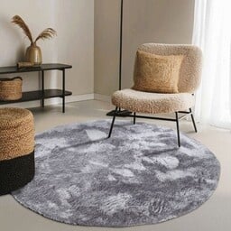 Elle Decoration Cosy Vloerkleed Calida Rond - Grijs