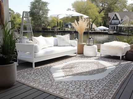 Elle Decoration Dubbelzijdig Buitenkleed Meekly - Taupe