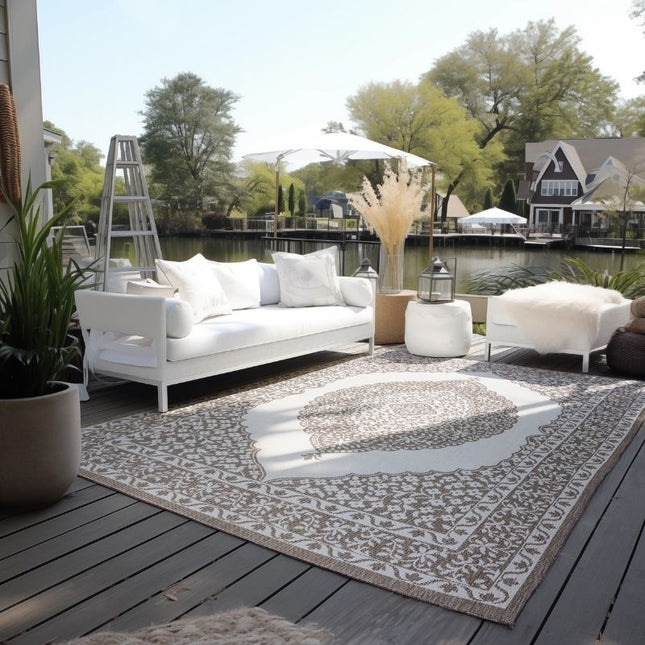 Elle Decoration Dubbelzijdig Buitenkleed Meekly - Taupe