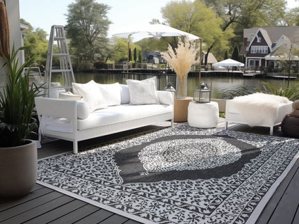 Elle Decoration Dubbelzijdig Buitenkleed Meekly - Zwart