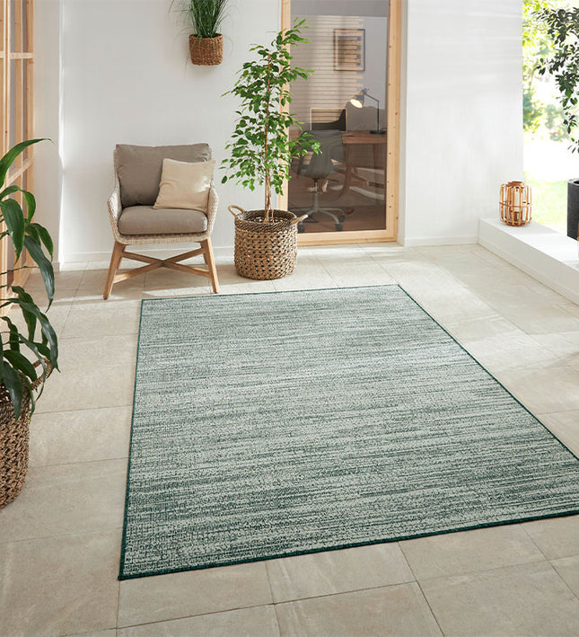 Elle Decoration Dubbelzijdig vloerkleed Mélange - Groen