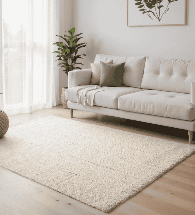 Elle Decoration Jute Wol Vloerkleed - Naturel
